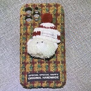 Handmade Multicolor Phone Case with Plush Design